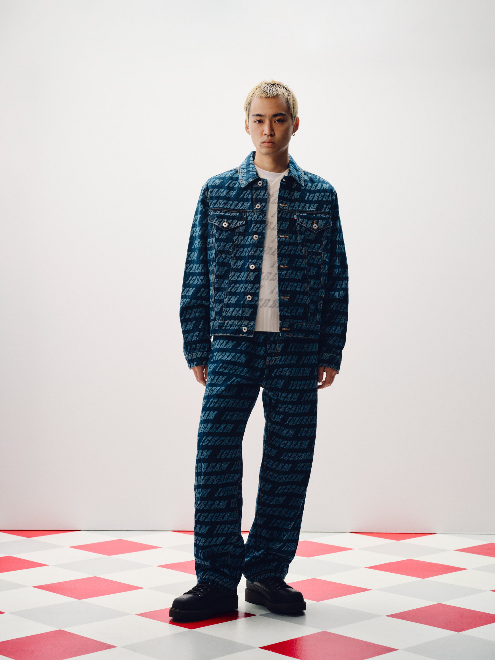 Repeat Logo Denim Trucker Jacket - Image 2