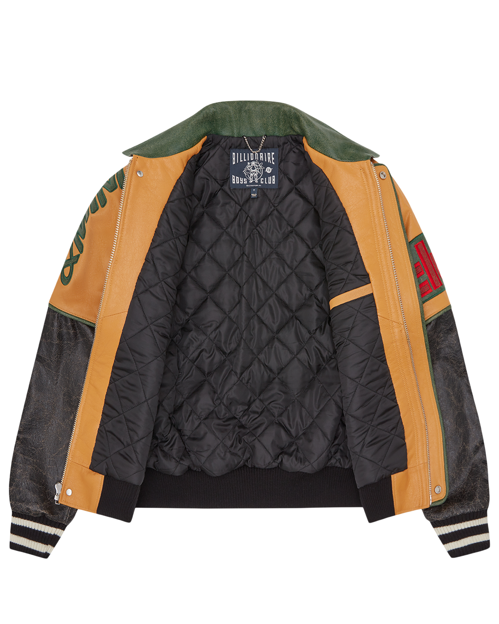 Club Cracked Leather Varsity Jacket - Image 5