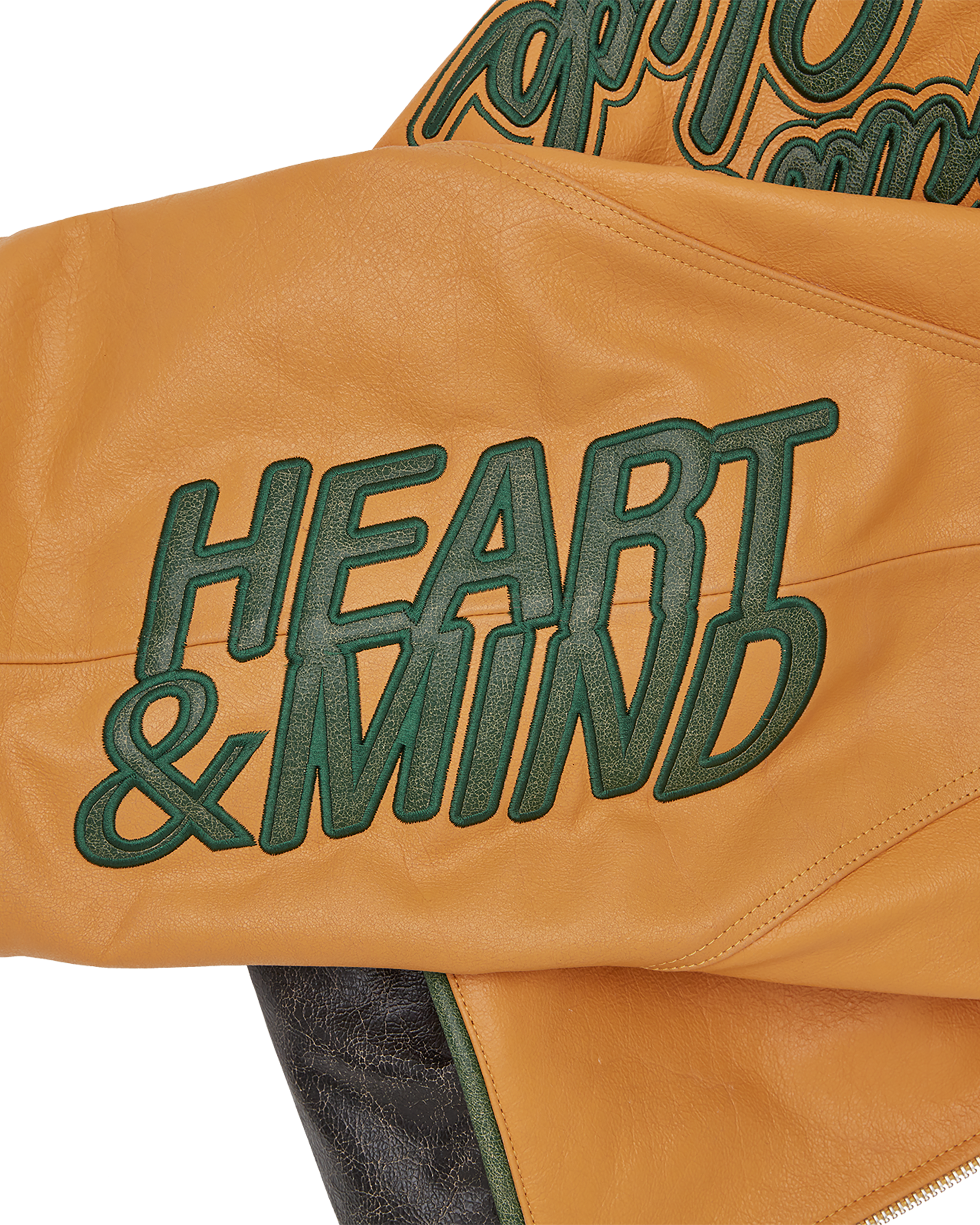 Club Cracked Leather Varsity Jacket - Image 8