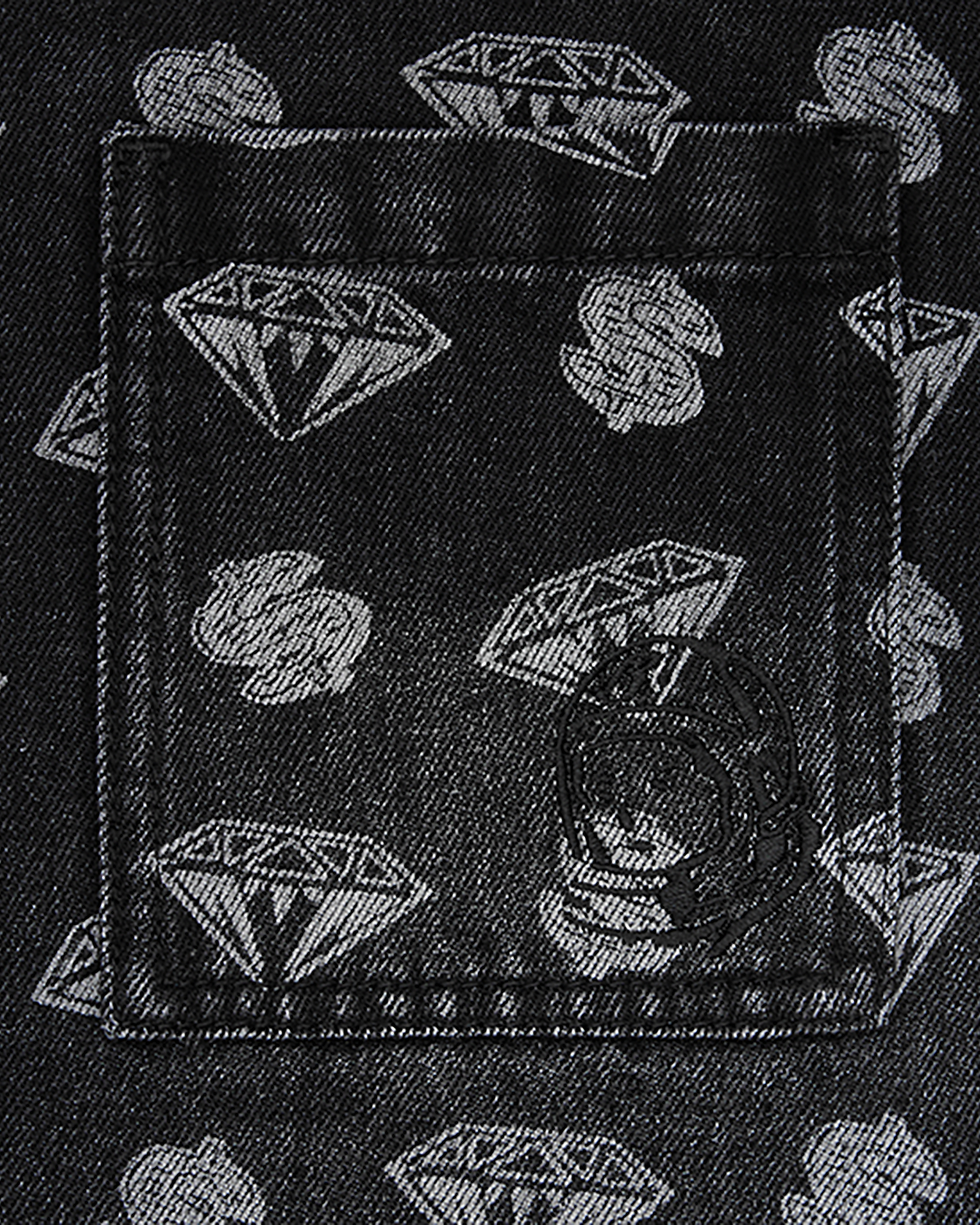 Diamonds & Dollars Oversized Denim Shirt - Image 3