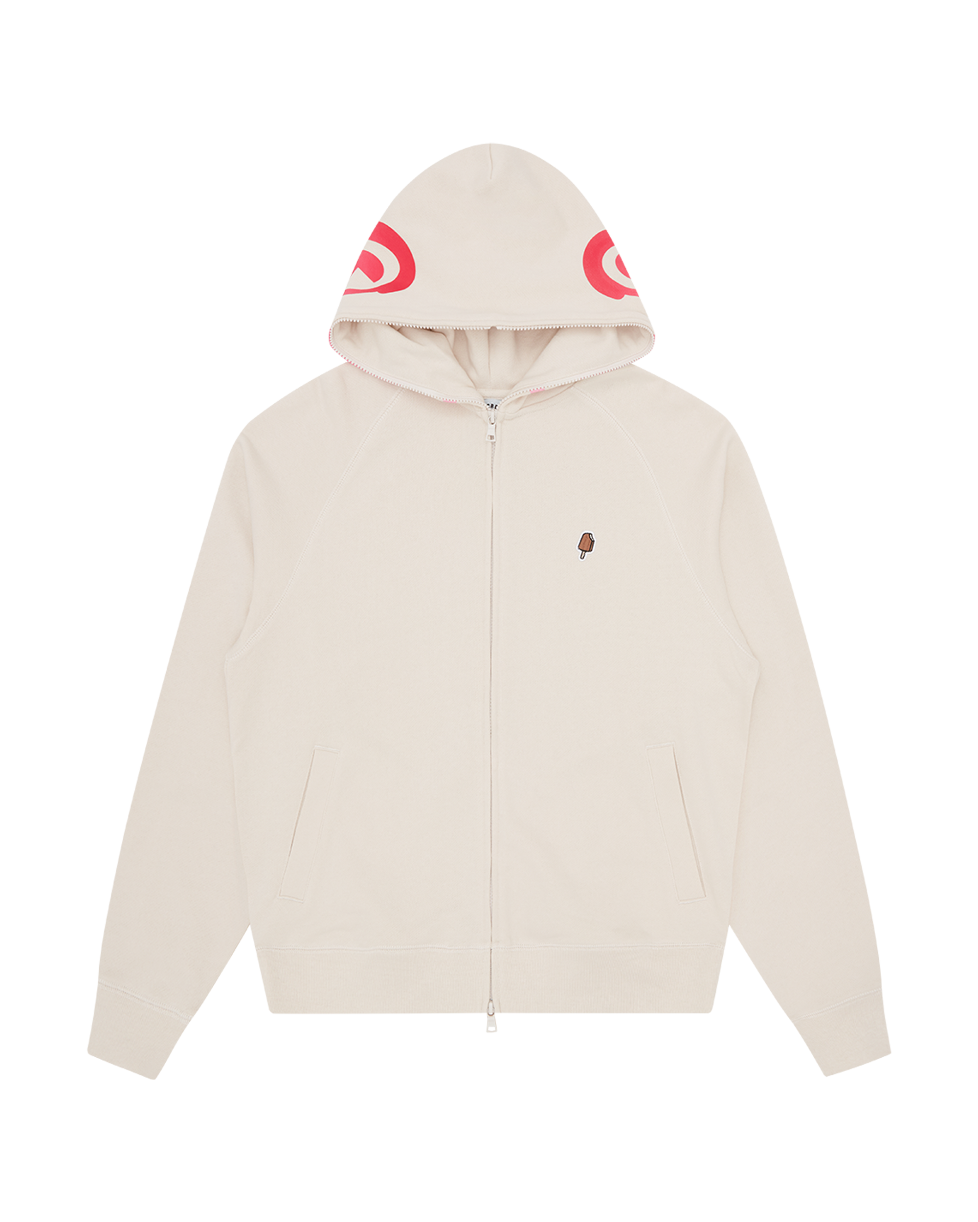 Gradient Smiley Zip Through Hood