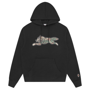 Woodland Camo Running Dog Popover Hood