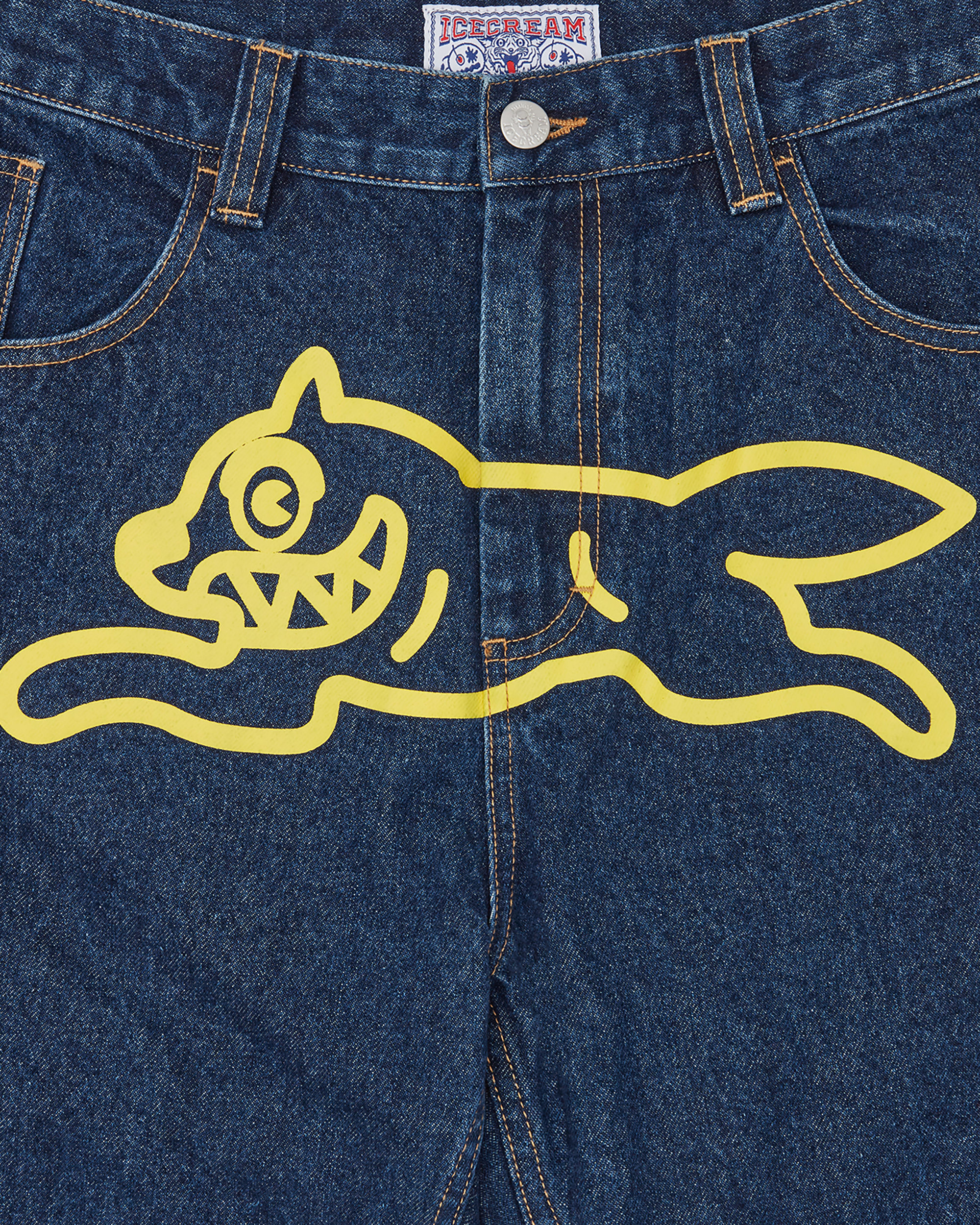 Running Dog Double Scoop Denim Pants - Image 3