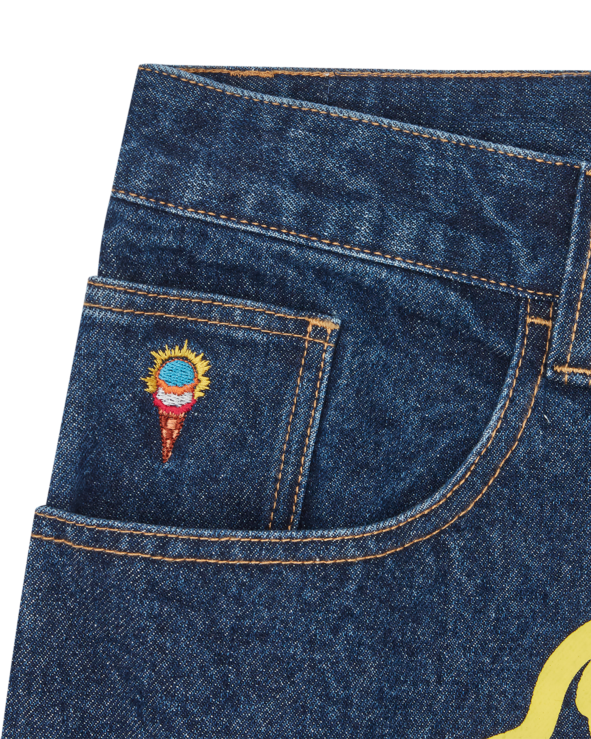 Running Dog Double Scoop Denim Pants - Image 4