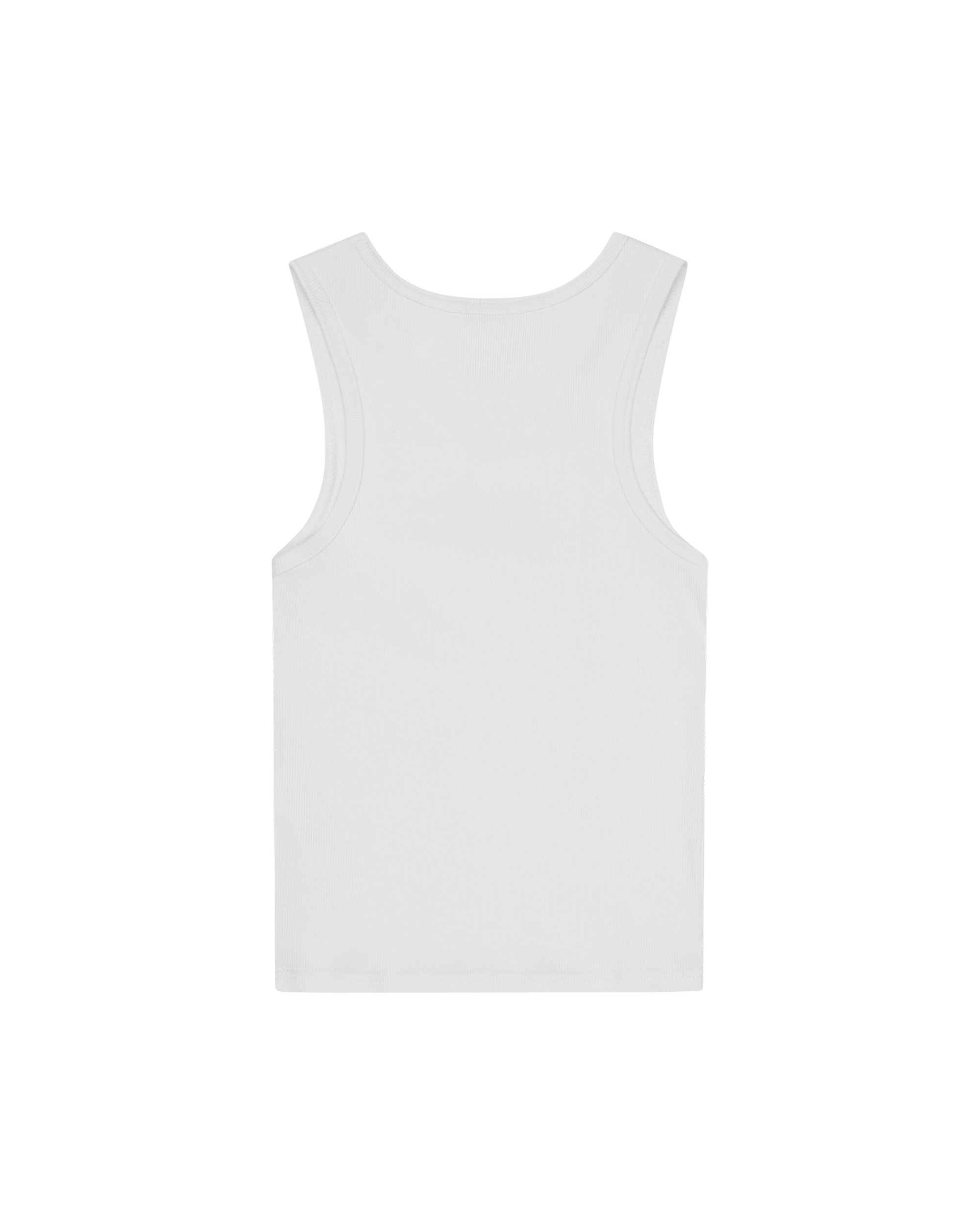 Womens Beaded Running Dog Ribbed Vest Top - Image 2